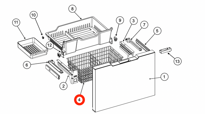 Norcold Freezer Wire Basket 640955 (Fits N15DC)