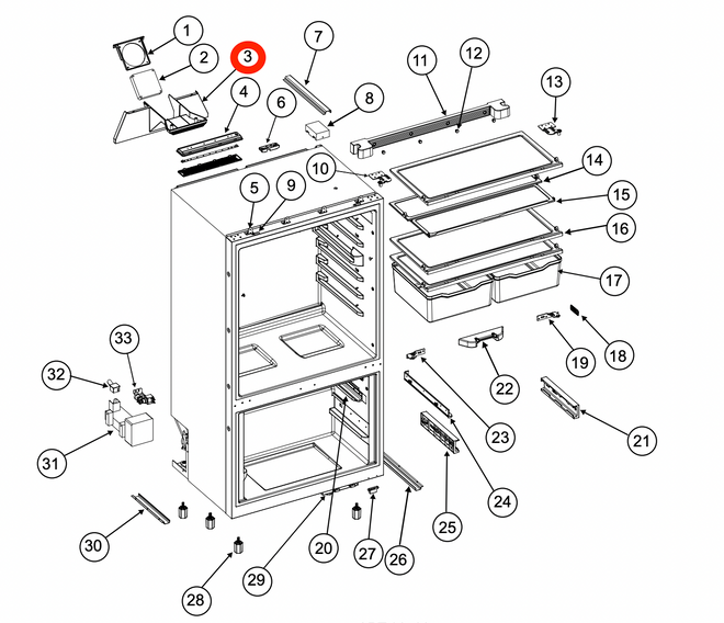 Norcold Evaporator Fan Cover 640929 (Fits N15DC/N20DC) Norcold Evaporator Fan Cover 640929 (Fits N15DC/N20DC)