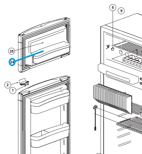 Norcold Door Bin 62697612 (fits the N3150) - RV Fridge Guys