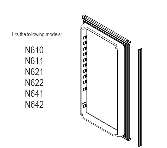 Norcold Lower Door 634063 (fits the N621SS) smooth interior
