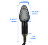 Yamaha DT50,DT250,DT400 LED Mini Black Arrow Motorcycle Turn Signal Indicator Directional Lights Front/Rear Pair