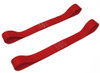 1 & 1/2" Hardbody Wide Red Soft-Tie Pair For Transporting Motorcycles - 6,000 pound test