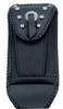 Black Mustang Gas Tank Pouch Bib Naugahyde Studded Fits Harley Sportster 2004-Later with 3.3 gallon tank