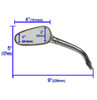 Motorcycle "Golf Club" Chrome Billet Handlebar Mirrors Pair for Kawasaki Models