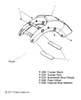 Victory Fender, Rear 2012  Cross Country All Options (V12Tw36/Dw36/Kw36) 1016644-524