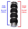 Specifications and dimensions of ISO handlebar grips.  Grips come in different sizes and will fit 7/8ths inch (22mm) and 1 inch (25mm) size handlebars.