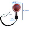 Chrome motorcycle turn signal dimensions.