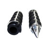Yamaha YZF R1,R125 Motorcycle Chrome Handlebar ISO "Spike" Grips Pair