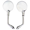 Honda Rebel Chrome Billet Extreme Sport Motorcycle Handlebar Round Mirrors Pair