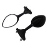 Rear view of black Motorcycle rear view custom racing sport bike mirrors.