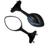 Carbon fiber black motorcycle rear view custom racing sport bike mirrors (sold as a pair).