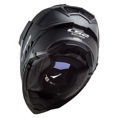 LS2 Explorer Adventure Matte Black Motorcycle DOT Helmet Size