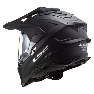 LS2 Explorer Adventure Matte Black Motorcycle Helmet X-Large - DOT