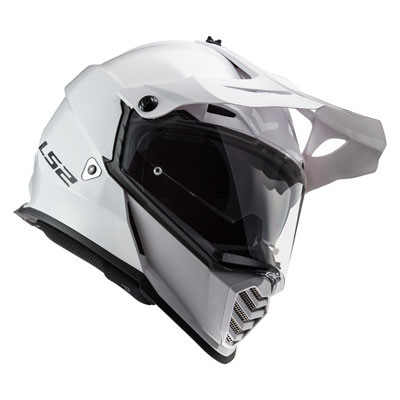 LS2 Explorer Adventure Gloss White Motorcycle DOT Helmet Size
