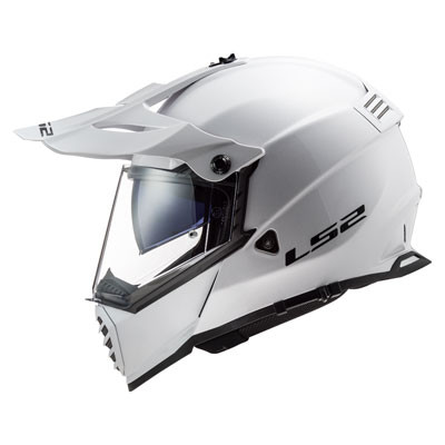 LS2 Explorer Adventure Gloss White Motorcycle DOT Helmet Size