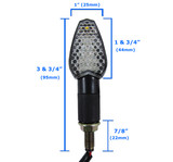 Yamaha DT50,DT250,DT400 LED Mini Black Arrow Motorcycle Turn Signal Indicator Directional Lights Front/Rear Pair