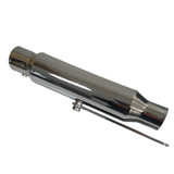 Chrome Steel Shorty Motorcycle Muffler Exhaust 12" Fits 1 & 1/2 and 1 & 3/4" fits Harley, Triumph, BSA, Norton, Bobbers