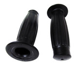 OGK Beston Vintage Black "Old School" Handlebar Motorcycle Grips Fits 7/8" Handlebars (Pair) Made in Japan