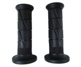 Yamaha RD 125, RD 200 Black Soft Rubber Comfort Open End Motorcycle Grips (Pair)