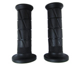 Suzuki TS 50,TS 75,TS 90 Black Soft Rubber Comfort Open End Motorcycle Grips (Pair)