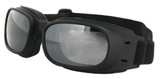 "Piston" Motorcycle Goggles with Black Frame & Smoke Reflective Lenses by Bobster Eyewear BPIS01R
