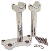 Chrome Harley Softail Dyna 6" Straight Handlebar Risers Top Clamp Kit HD# 56223-98