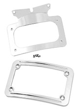 Chrome Curved License Plate Frame Fits Harley Touring Models 2010-Later  HD# 67900008