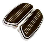 V-Factor Speed-Line Footboards & Pegs with Chrome Pans Fits Harley Touring & FLST models 1993-Later HD# 50631-04