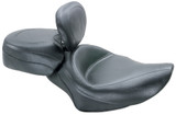Mustang Wide Vintage Solo Seat With Driver Backrest Fits Harley Sportster 2004-Later with 4.5 gallon tank #79429