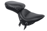 Mustang Hardbody Wide Studded Black Seat Harley Softail 2000-06 Front 17.5" Rear 14" #75072