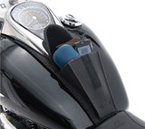 Black Mustang Gas Tank Pouch Bib Naugahyde Studded Fits Harley Sportster 2004-Later with 3.3 gallon tank