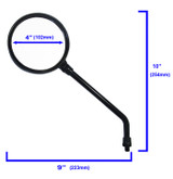 Black Viking Motorcycle Handlebar Mirrors for Kawasaki KZ750, KZ900