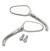 Motorcycle "Golf Club" Chrome Billet Handlebar Mirrors Pair for Suzuki Models