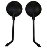 Black Viking Motorcycle Handlebar Mirrors for Suzuki GT 500,GT 750