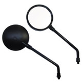 Black round "viking" motorcycle mirrors come with a 100% money back guarantee!