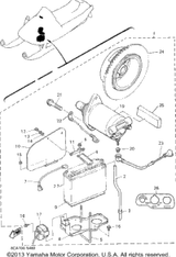 Seat, Battery 1995 VMAX 600 ST (LONG TRACK) (VX600STV) 84N-82122-00-00