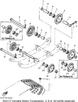 Nut, Flange (95702-10300-00) 1990 SNOSPORT (ELEC START) (SV125EP) 95701-10300-00