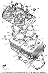 Nut, Flange (95702-08500-00) 1990 VK540 (VK540EP) 95701-08500-00