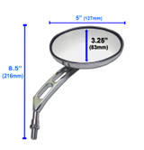 Suzuki GS 550,GS 650,GS 700 Chrome Billet Euro Sport Motorcycle Mirrors