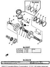 Bearing, Cylinder #0 1971 SL292 93310-42497-00