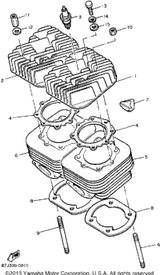 Gasket, Cylinder Head 1 1990 PHAZER II LE (ELEC START) (PZ480EP) 87F-11181-00-00