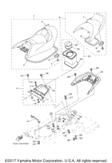Cover, Seat 1 DELUXE FORWHITE 2018  VX CRUISER VX1050BT VX DELUXE (VX1050AT) F2X-U371B-90-00