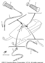 Cable, Throttle 1 1984 ENTICER 340T (LONG TRACK) (ET340TH) 8X0-26311-01-00