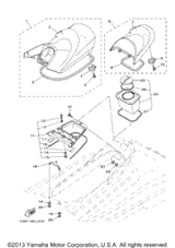 Cover, Seat 1 2013  FX CRUISER SHO (FA1800AM) F2S-U371B-01-00