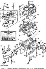 Head, Cylinder 1 1991  SUPER JET (SJ650P) 6R7-11111-00-94
