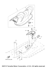 Cover, Seat 1 FOR DELUXE 2014  VX CRUISER_VX1100BN VX DELUXE (VX1100BN) F2N-U371B-71-00