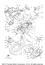 Center Cover Assy 2010  FZR (GX1800J) F2C-U5508-02-00