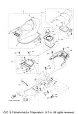 Double Seat Assy CRUISER FOR RED 2020  VX CRUISER VX1050BV (VX1050AV) F2X-U371A-F0-00