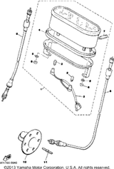 Speedometer Assembly (Mile/H) UR MILE / H 1990 PHAZER II LE (ELEC START) (PZ480EP) 87F-83500-40-00