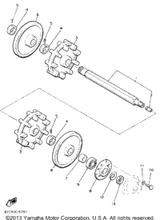 Axle, Front 1985 SRV (SR540J) 8L0-W4751-00-00